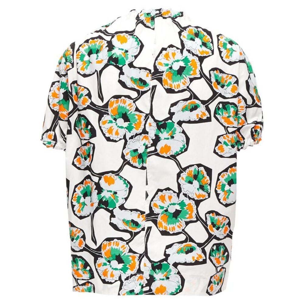 Marni Floral Print Drawstring Loop Toggle Shirt - image 5
